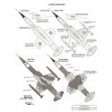Decalcomania Lockheed F-104 Starfighters in Combat (6) Lockheed F-104A D Pakistan Air Force Lockheed F-104C 0-70927 Debbbie Sue 