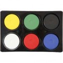 Palette acquerelli, diam: 57 mm, H: 19 mm, colori primari, 1set