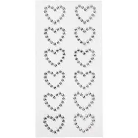 Cuori di diamanti sintetici, misura 23x21 mm, 12pz