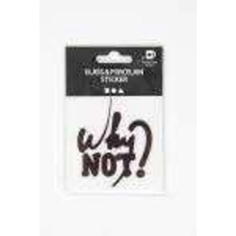 Stickers per vetro e porcellana, diam: 8 cm, Why not?, 1pz