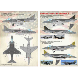  Decalcomania McDonnell-Douglas AV-8B Harrier II Parte 1 1. VMA 513 "Nightmare" Gruppo di velivoli marini 13 3a ala di aereo mar