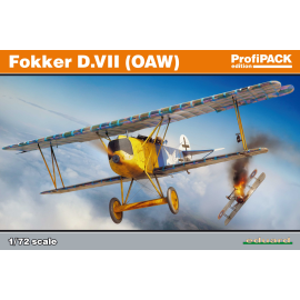 Fokker D.VII (OAW) Kit di edizione di ProfiPACK del velivolo da combattimento tedesco WWI Fokker D.VII in scala 1/72. Il kit è f