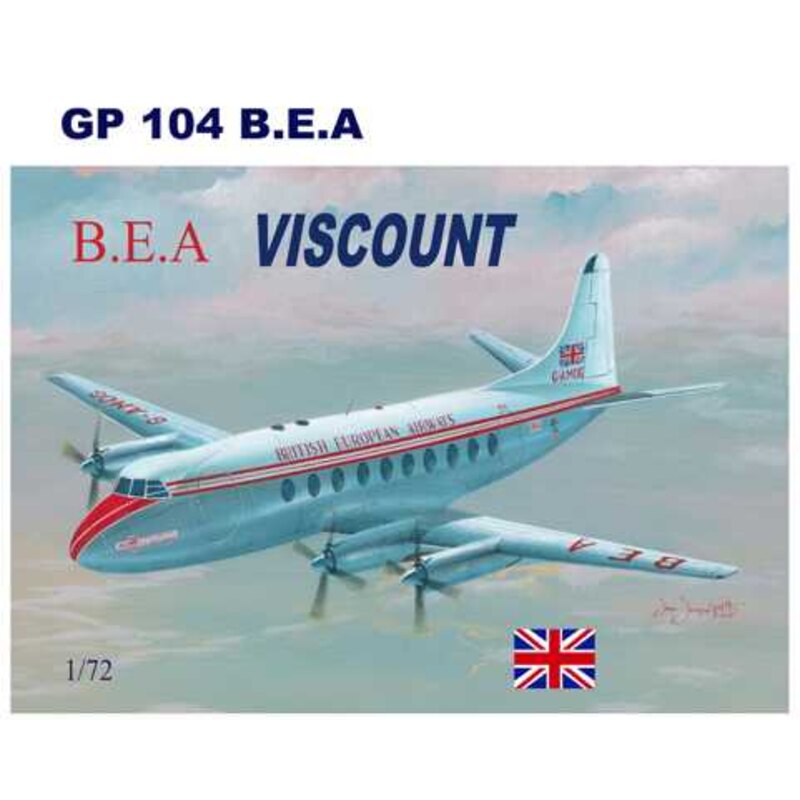 Vickers Viscount 700 con decalcomanie per British European Airways