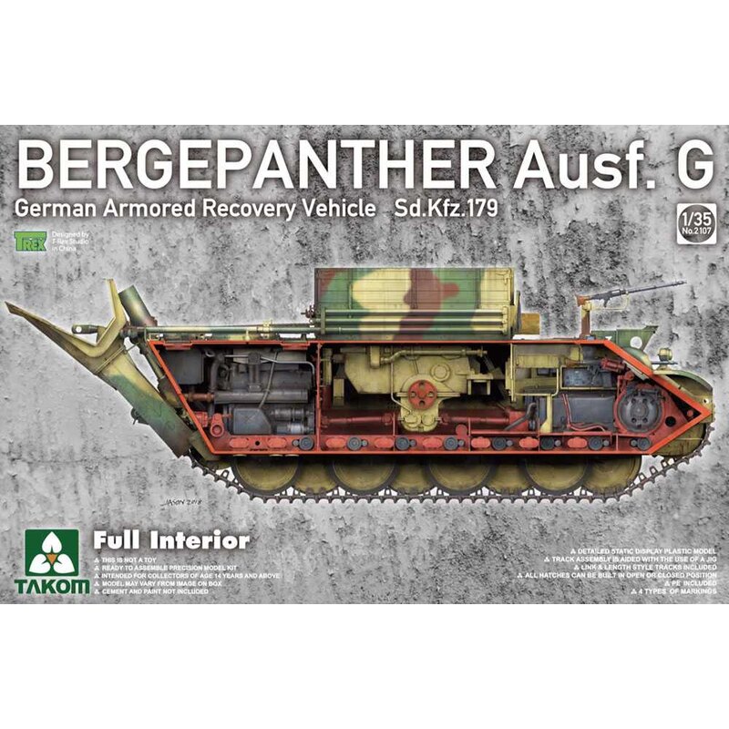 Bergepanther Ausf.G German SdKfz 179 Full InteriorLink & Length tracks con jig di montaggio del binario. Parti di fotoincisione.