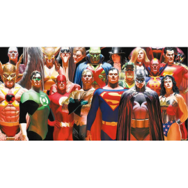 Manifesto DC Comics in vetro Justice League 60 x 30 cm