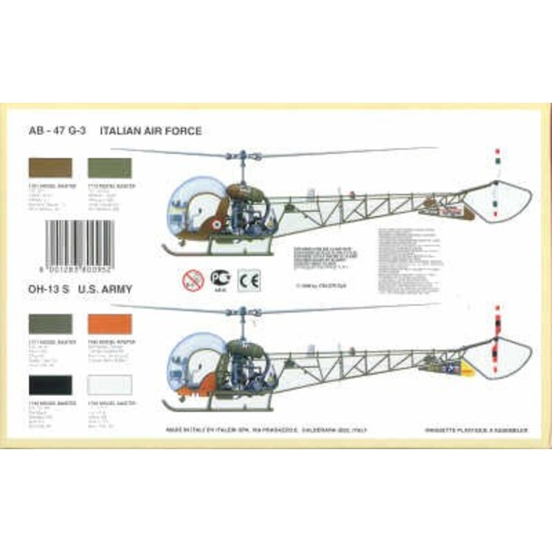 Bell AH-1/AB-47 Lightcopter Decals: Italian USAF RAF