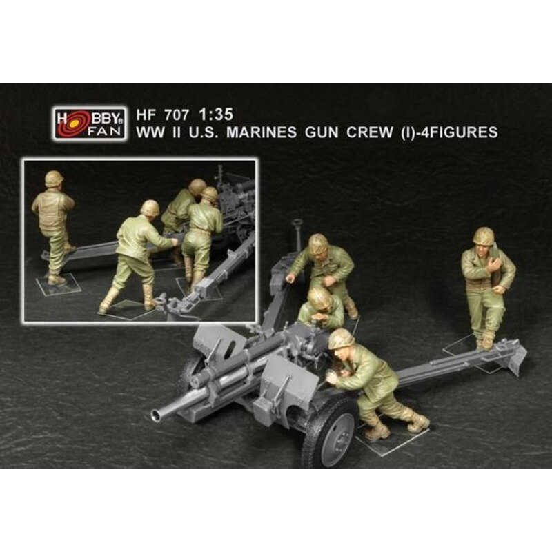 Equipaggio delle armi dei Marines americani della Seconda Guerra Mondiale (set 1 4 fig.)