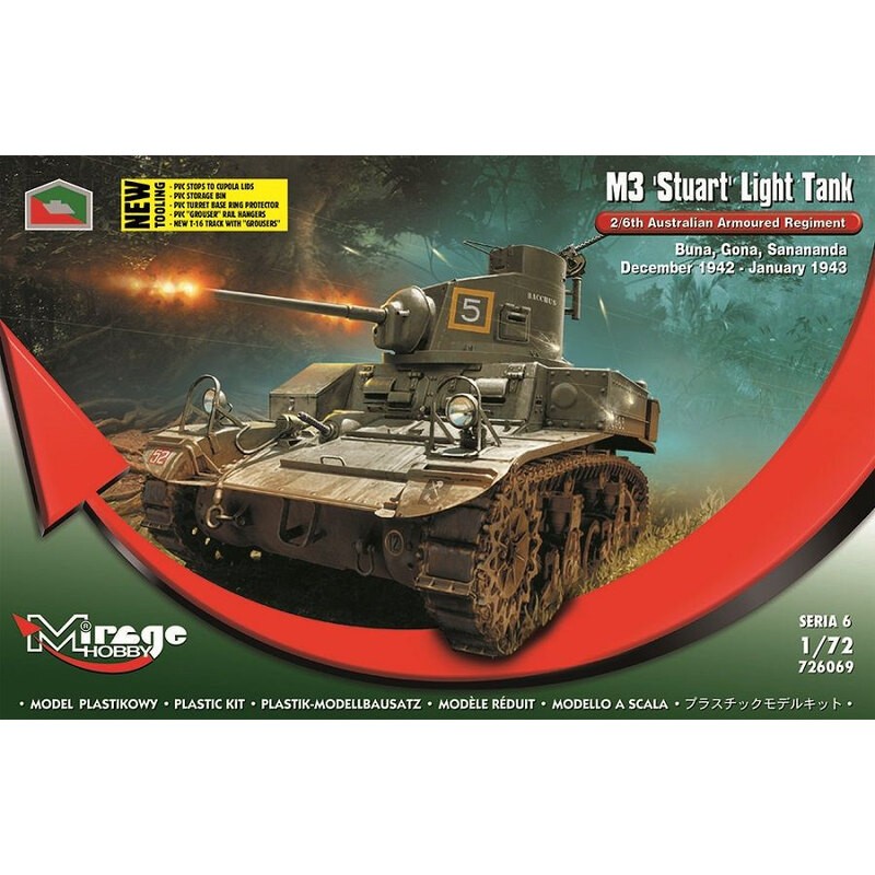 Carro armato leggero M3 STUART 2 / 6th Reggimento corazzato australiano (Buna, Gona, 42 dicembre