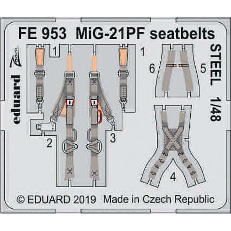 Cinture di sicurezza Mig-21pf Acciaio 1/48