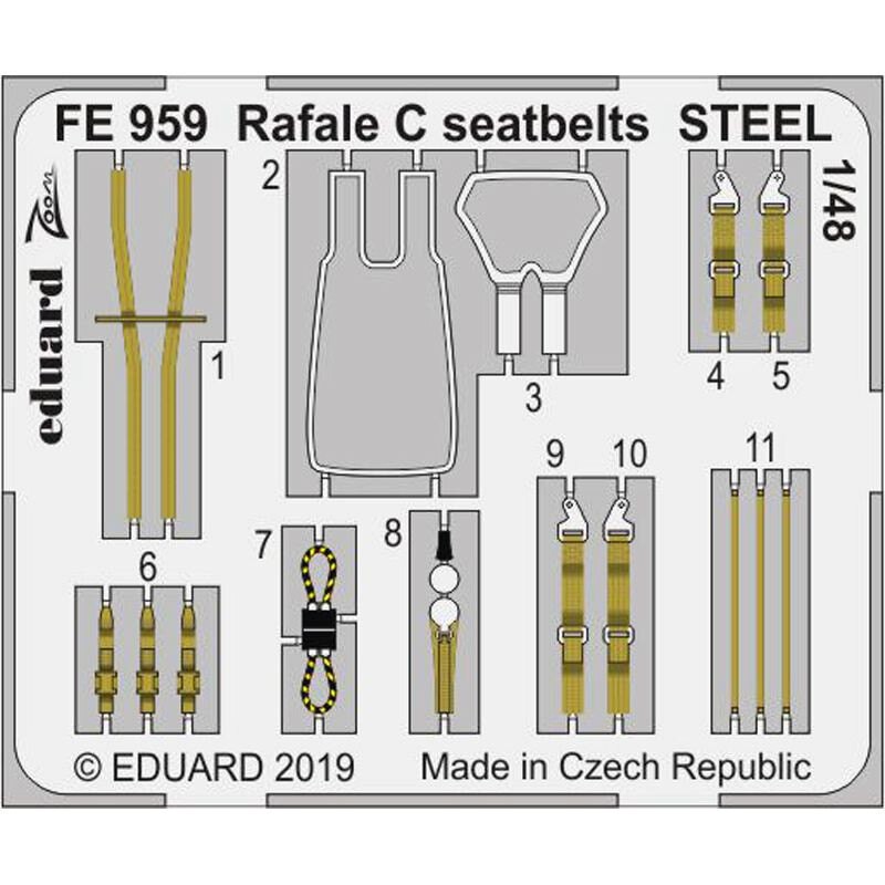 Rafale C Cinture di sicurezza Acciaio 1/48