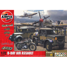  Set regalo D-Day 75th Anniversary Air Assault (set regalo o iniziale con vernici, pennello e poli cemento)