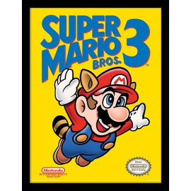  Super Mario Bros 3: NES Cover 30 x 40 cm Stampa incorniciata
