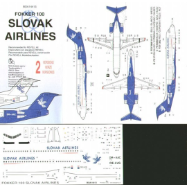  Decalcomania Fokker 100 Slovak Airlines (per i kit modello da Revell)