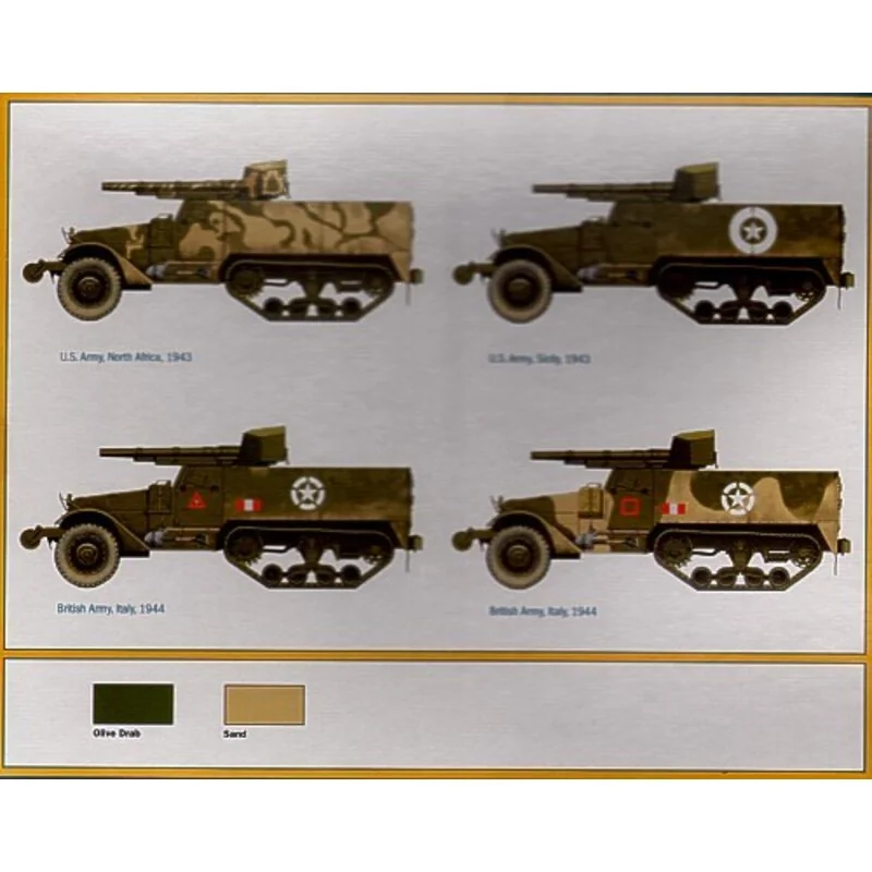 M3 75mm Half Track includes 2 snap together vehicles