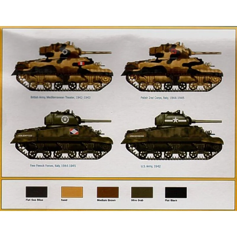 M4A2 Sherman III includes 2 snap together vehicles