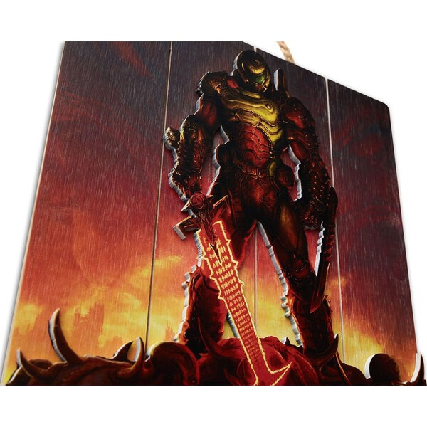 Doctor collector Quadro in legno Doom WoodArts 3D Eternal 30 x 40 c