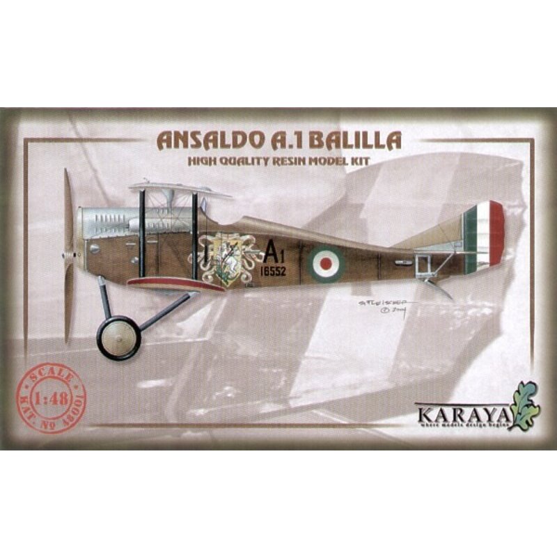 Ansaldo A.1 Balilla with decals and photoetched parts