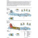 Decalcomania Boeing B-17G Flying Fortress (2) 298008 2S-G/W American Beauty 834th BS 486th BG 297880 DF-F/A Little Miss Mischief