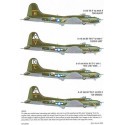 Decalcomania Boeing B-17F/Boeing B-17G Flying Fortress Aircraft ID/Squadron ID Lettering Yellow/Numbers Yellow/Bomb Group Symbol