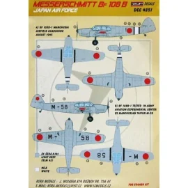 Decalcomania Messerschmitt Bf 108B (Japan Air Force) (per i kit modello da Eduard)