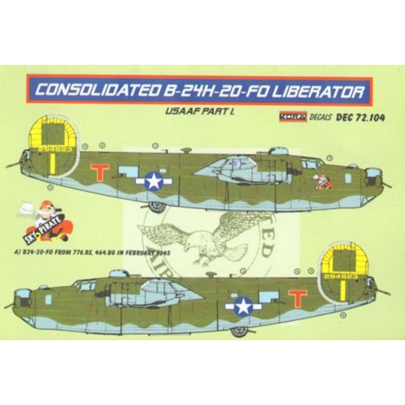 Decalcomania Consolidated B-24H-20-F0 Liberator (USAAF)