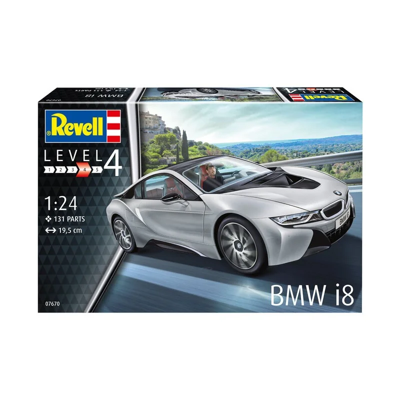 Modellino auto da montare kit di montaggio Revell BMW i8 scala 1:24  modellismo