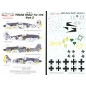 Decalcomania Focke Wulf Fw 190A (4) Yellow 4+1 Oblt Siegfried Schnell 9/JG2 with kill markings yellow rudder under nose and wing