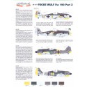 Decalcomania Focke Wulf Fw 190A (4) Yellow 4+1 Oblt Siegfried Schnell 9/JG2 with kill markings yellow rudder under nose and wing