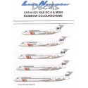 Decalcomania Douglas DC-9/MD-80/MD-82/MD-90 SAS all Norwegian registered colour schemes