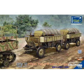 Kit Modello German Hf.7 steel field wagen (trailer) with resin parts (Dual pack)