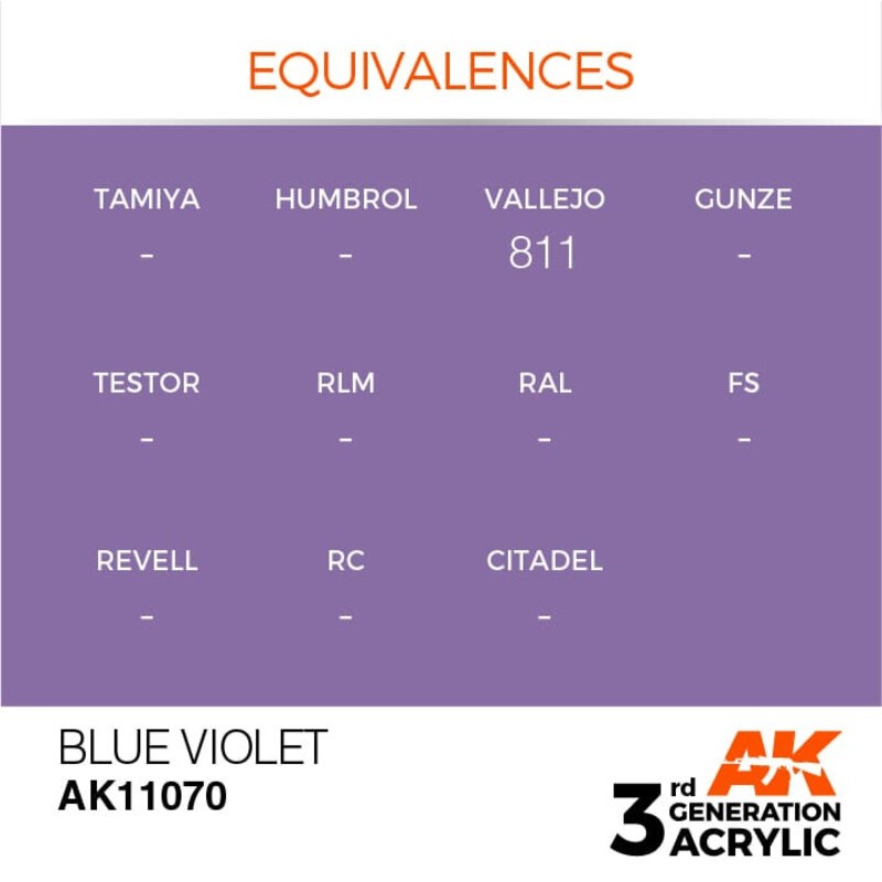 Vernice Ak interactive BLU VIOLA - STANDARD nel 1001hobbies (Ref.070 70)