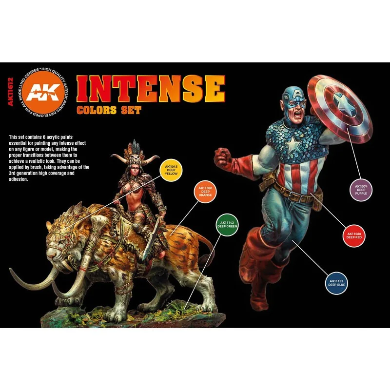 Vernice Ak interactive SET DI COLORI INTENSI nel 1001hobbies (Ref.612)