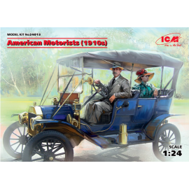 American Motorists (1910s) (1 pilota maschio, 1 passeggero femminile) (100% nuovi stampi)
