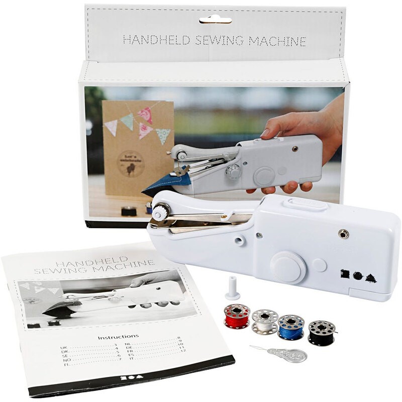Cc hobby Mini macchina da cucire portatile, bianca, A: 6,7