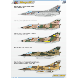Kit modello Combattente Mirage IIICJ (Shahak) (5 schemi mimetici)