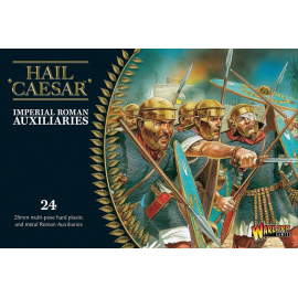 Giochi di action figure: estensioni e scatole di figure Ausiliari Romani Imperiali (20 comandi in plastica + 4 in metallo)