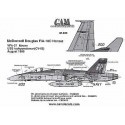 Decalcomania McDonnell Douglas F/A-18 Hornet (1) CAG A/C 164006 VFA-27 Royal Maces CVW 5 USS Independance