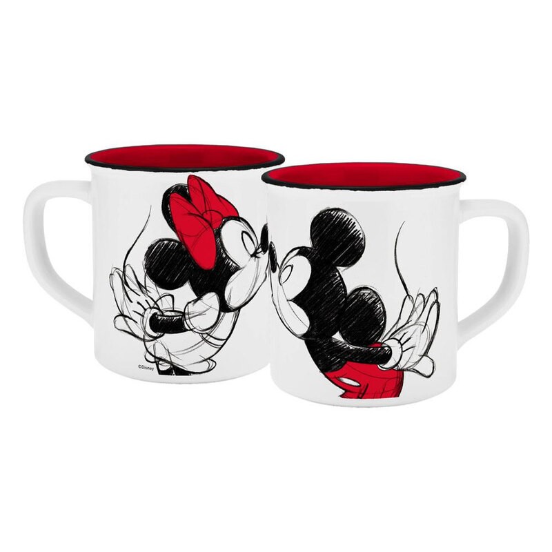 Geda labels Tazza Disney Mickey Kiss Schizzo Rosso