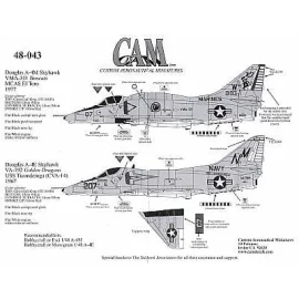 Decalcomania Douglas A-4E/M Skyhawk (2) E 151054 NM/207 VA-192 USS Ticonderoga 158193 WL/07 VMA-311 MCAS El Toro 1977