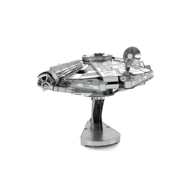 MetalEarth: STAR WARS MILLENNIUM FALCON 7.13x5.55x4.56cm, modello in metallo 3D con 2 fogli, su carta 12x17cm, 14+