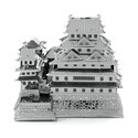 Architettura di MetalEarth: HIMEJI CASTLE 7.2x6.9x6cm, modello 3D in metallo con 3 fogli, su carta 12x17cm, 14+