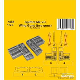  Spitfire Mk.VC Wing Guns (due pistole) / per kit Airfix