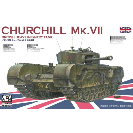 Kit Modello Churchill Tank Mk VIINuovi scafo e torretta Mk VII con utensili. I portelli possono essere posizionati aperti o chiu