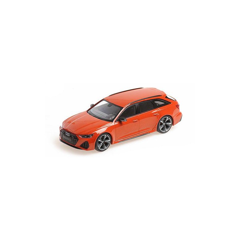 Automodello Minichamps Audi rs 6 anteriore arancione incontrato. 2019