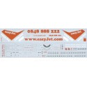 Decalcomania Boeing 737-300 EasyJet HB-IIB Web site and Swiss Phone Number combo