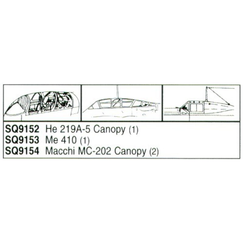 Macchi C.202 canopy x 2 (per i kit modello da Hasegawa)