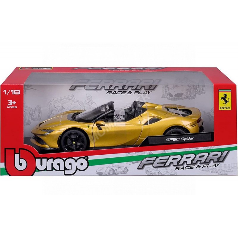Automodello Burago FERRARI SF90 RAGNO ORO nel 1001hobbies (Ref.O16016GD)
