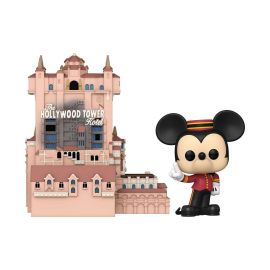 Figurina Walt Disney Word 50° anniversario POP! Town Figura in vinile Hollywood Tower Hotel e Topolino 9 cm