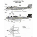 Decalcomania Grumman EA-6B Prowlers (2) 158540 CB/01 VMAQ-1 Banshees 162230 CY-00 VMAQ-2 Panthers black fin. Both low viz greys 