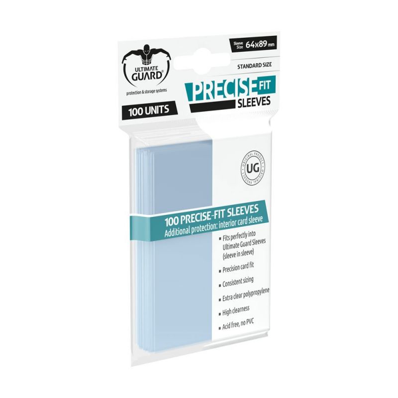 Ultimate Guard Precise-Fit Card Sleeves - Standard Size Top-Loading (100) -  Clear